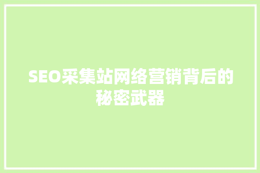 SEO采集站网络营销背后的秘密武器