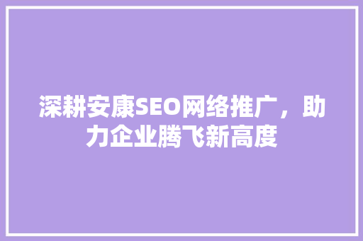 深耕安康SEO网络推广，助力企业腾飞新高度