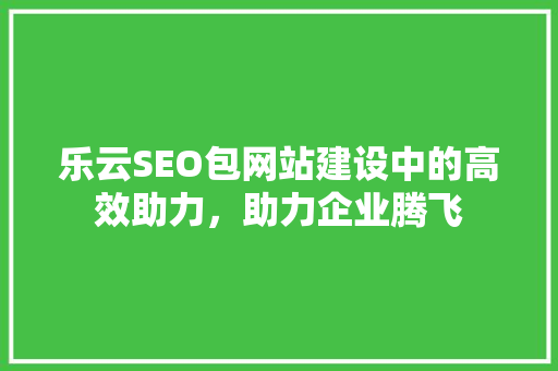 乐云SEO包网站建设中的高效助力，助力企业腾飞