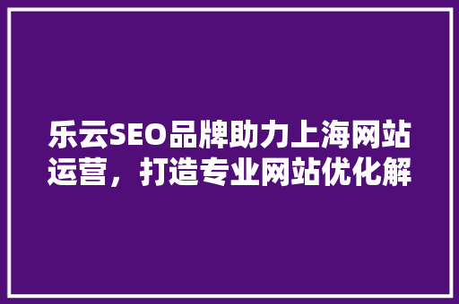 乐云SEO品牌助力上海网站运营，打造专业网站优化解决方法