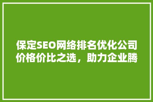 保定SEO网络排名优化公司价格价比之选，助力企业腾飞