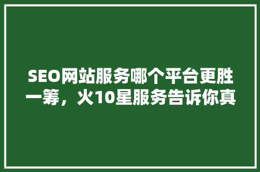 SEO网站服务哪个平台更胜一筹，火10星服务告诉你真相