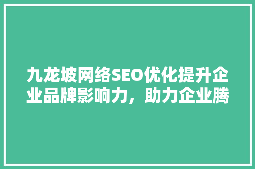 九龙坡网络SEO优化提升企业品牌影响力，助力企业腾飞