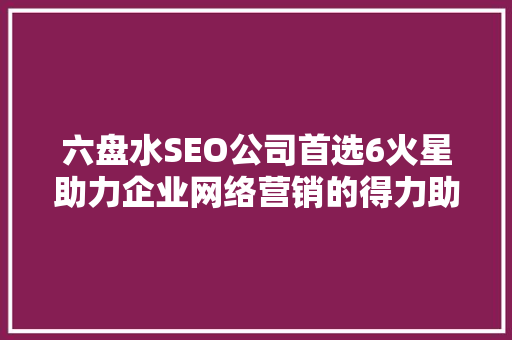 六盘水SEO公司首选6火星助力企业网络营销的得力助手