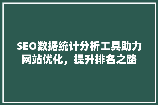 SEO数据统计分析工具助力网站优化，提升排名之路