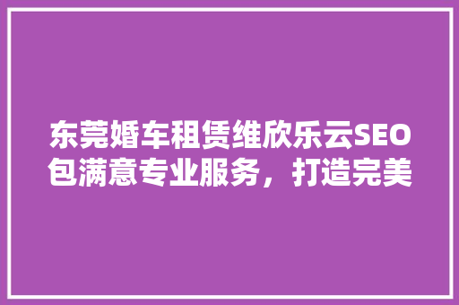 东莞婚车租赁维欣乐云SEO包满意专业服务，打造完美婚典