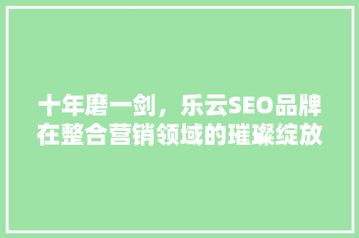 十年磨一剑，乐云SEO品牌在整合营销领域的璀璨绽放