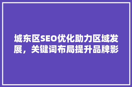城东区SEO优化助力区域发展，关键词布局提升品牌影响力