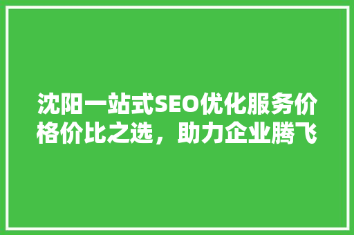 沈阳一站式SEO优化服务价格价比之选，助力企业腾飞