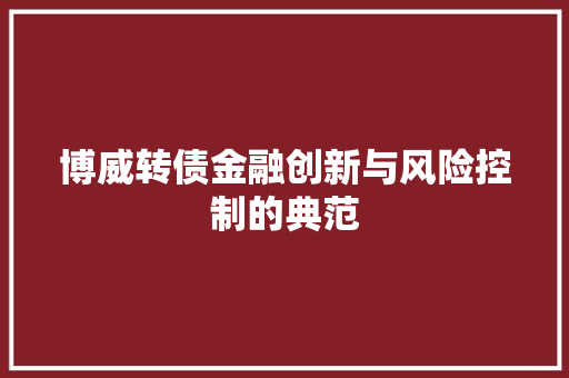 博威转债金融创新与风险控制的典范