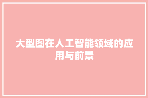 大型图在人工智能领域的应用与前景