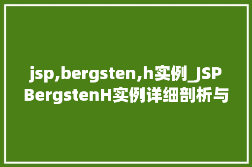 jsp,bergsten,h实例_JSPBergstenH实例详细剖析与实战应用