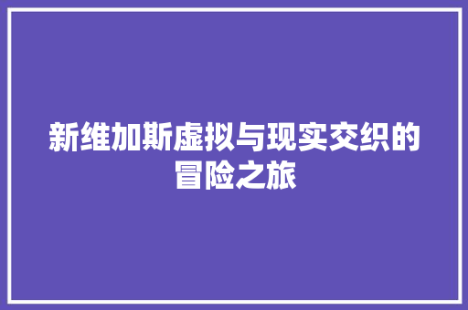 新维加斯虚拟与现实交织的冒险之旅