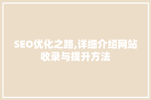 SEO优化之路,详细介绍网站收录与提升方法